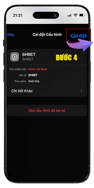 SHBET - Hướng Dẫn Cài Đặt APP Trên iphone